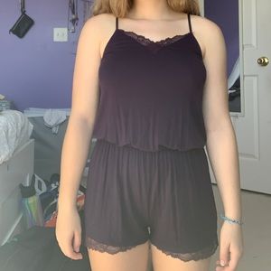 Gilligan & O’Malley Purple Lacey Soft Romper